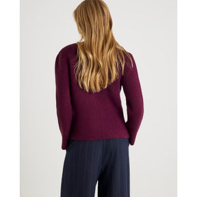 Red Knitted Button Detail Cardigan