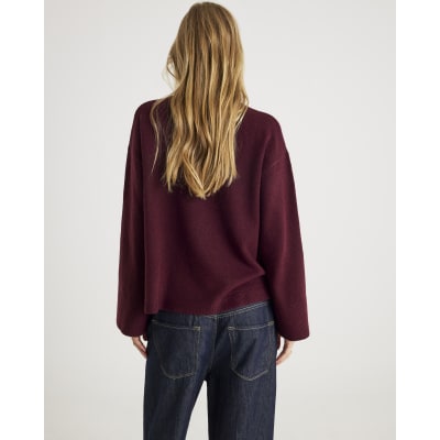 Red Knitted Crew Neck Jumper