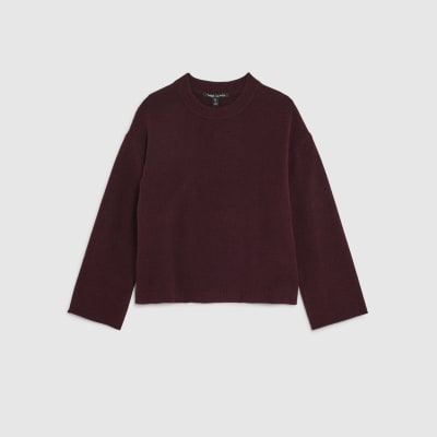 Red Knitted Crew Neck Jumper