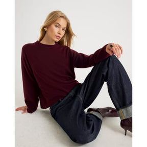 Red Knitted Crew Neck Jumper