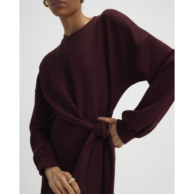 Red Knot Side Mini Dress