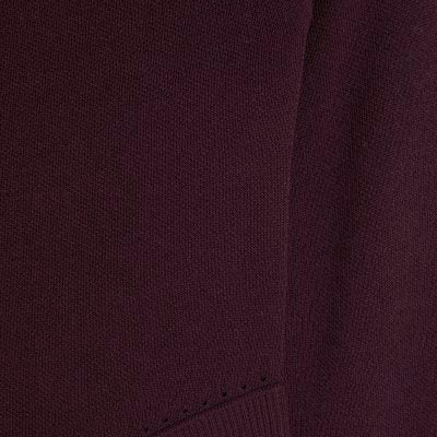 Red Linen Blend Knit Asymmetric Jumper
