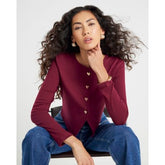 Red Long Sleeve Cropped Heart Top