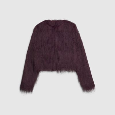 Red Long Sleeve Fringed Cardigan