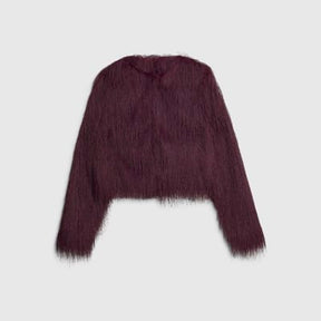 Red Long Sleeve Fringed Cardigan