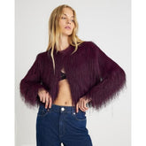 Red Long Sleeve Fringed Cardigan