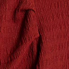 Red Long Sleeve Ruched Shoulder Textured Top