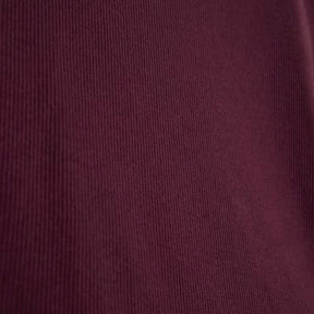 Red Long Sleeve Scallop Trim Top