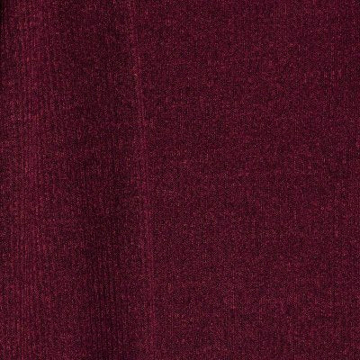 Red Long Sleeve Scarf Neck Ribbed Top