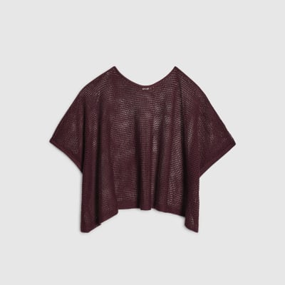 Red Metallic Knitted Cape
