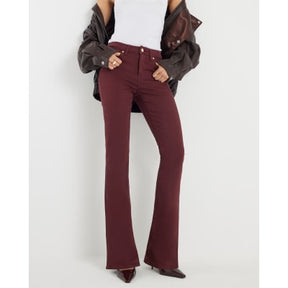 Red Mid Rise Bootcut Jeans