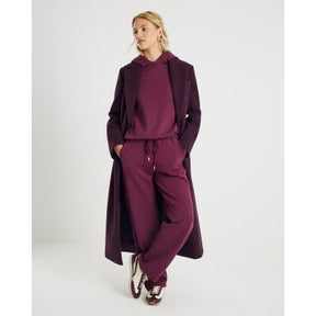 Red Neoprene Long Sleeve Diamante Hoodie