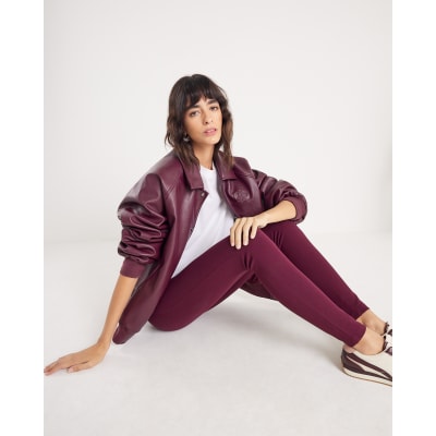 Red Ponte Leggings