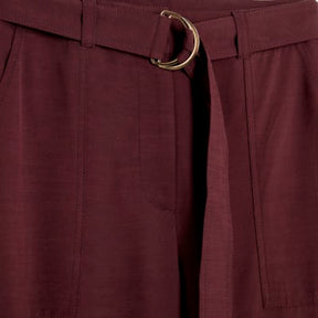 Red Premium Belted Utility Trousers