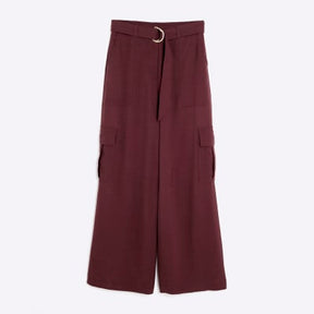 Red Premium Belted Utility Trousers