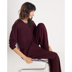 Red Premium High Waisted Wide Leg Joggers