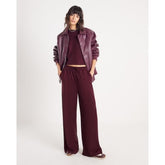 Red Premium High Waisted Wide Leg Joggers