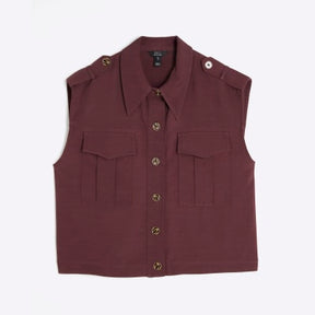Red Premium Pocket Utility Shirt