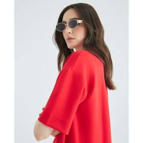 Red Premium Short Sleeve Boxy T-shirt