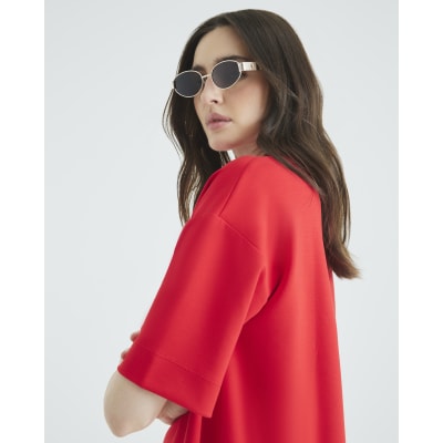 Red Premium Short Sleeve Boxy T-shirt