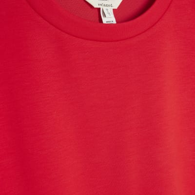 Red Premium Short Sleeve Boxy T-shirt