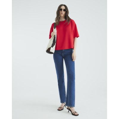 Red Premium Short Sleeve Boxy T-shirt