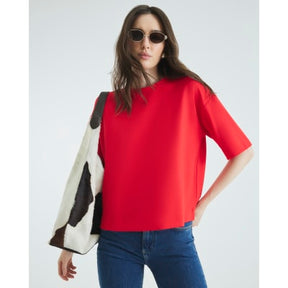 Red Premium Short Sleeve Boxy T-shirt