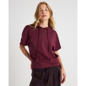 Red Premium Short Sleeve Hooded Top