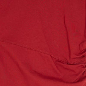 Red Short Sleeve Drape Side T-shirt