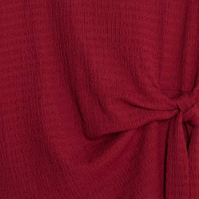 Red Short Sleeve Textured Tie T-shirt