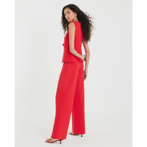 Red Sleeveless Bow Hybrid Jumpsuit