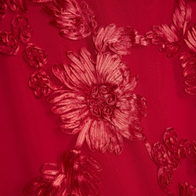 Red Sleeveless Cornelli Maxi Dress