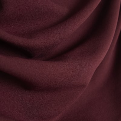 Red Sleeveless Drape Top
