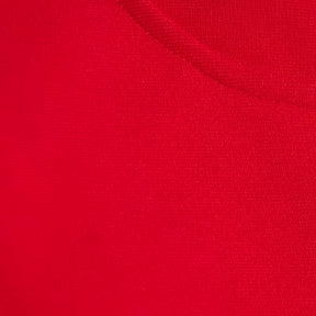 Red sleeveless embellished crop top