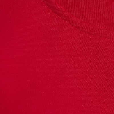 Red sleeveless embellished crop top