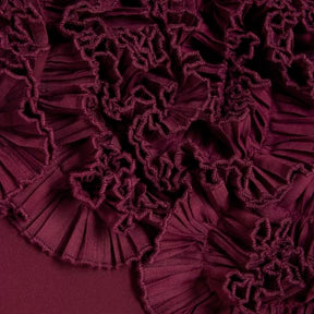 Red Sleeveless Ruffle Bodysuit