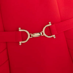 Red Snaffle Front Mini Shift Dress
