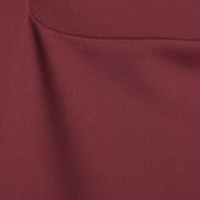 Red Square Neck Fitted Top