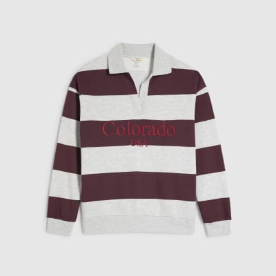 Red Stripe Colorado Rugby Sweatshirt