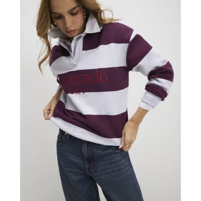 Red Stripe Colorado Rugby Sweatshirt