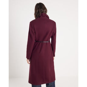 Red Tailored Belted Coat