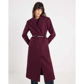 Red Tailored Belted Coat