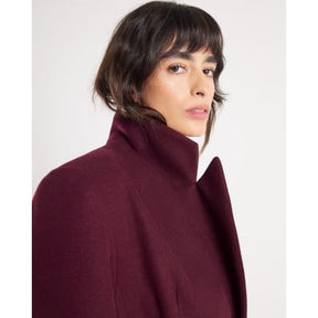 Red Tailored Belted Coat