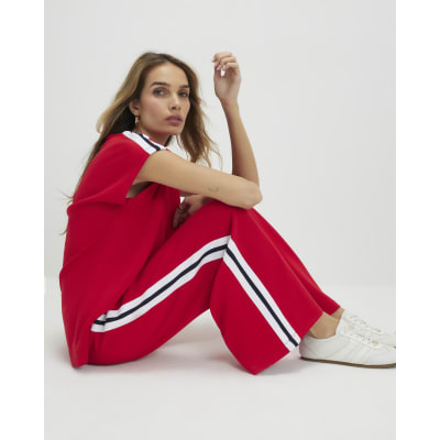 Red Tape Side Drawstring Wide Leg Joggers