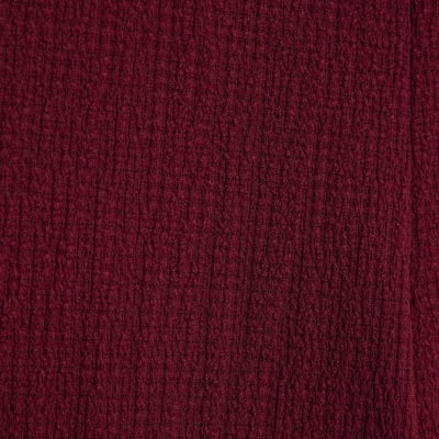 Red Textured Trousers