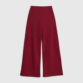 Red Textured Trousers