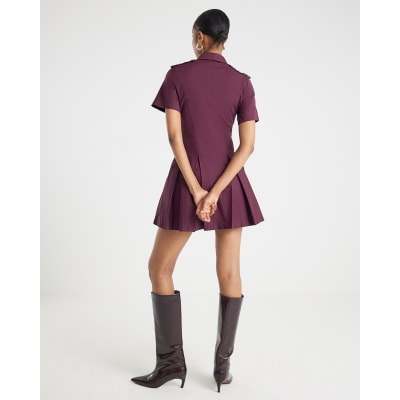 Red Utility Mini Dress