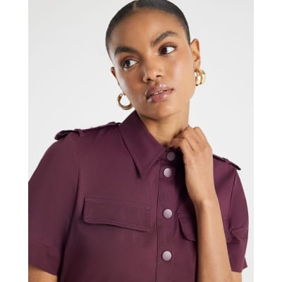 Red Utility Mini Dress