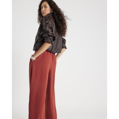 Red Wide Leg Trousers