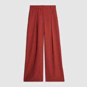 Red Wide Leg Trousers